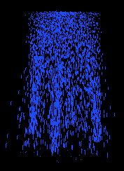A complex fountain created in the animation system